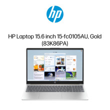 HP Laptop 15.6 inch 15-fc0105AU, Gold